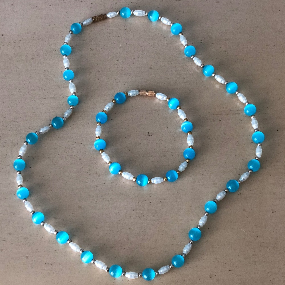 Hand Beaded Necklace and Bracelet Set